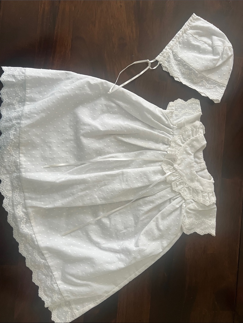 Vintage Pleasant Company Christening Dress and Bonnet